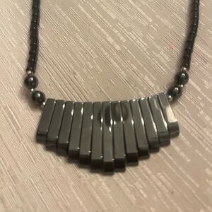 Elegant Black Beaded Necklace